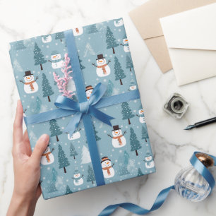 Niedlich Snowmen Winter Geschenkpapier