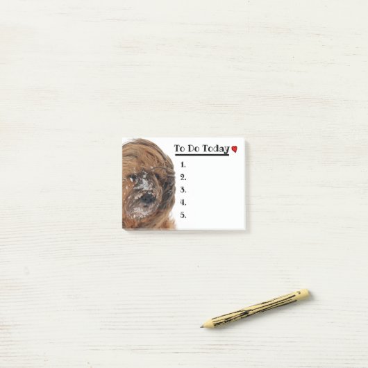 Niedlich Snowy Dog Post-it Klebezettel (Auf Schreibtisch)