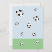 Niedlich Soccer Balls Kindergeburtstag Foto Dankeskarte (Rückseite)