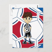 Niedlich Soccer Boy Postcard Postkarte (Vorne/Hinten)