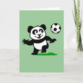 Niedlich Soccer Panda Karte