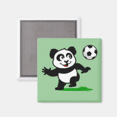 Niedlich Soccer Panda Magnet (Vorderseite/Rückseite)