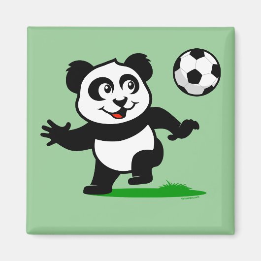 Niedlich Soccer Panda Magnet (Vorne)