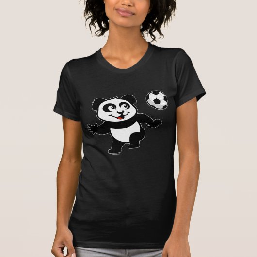 Niedlich Soccer Panda T-Shirt (Vorderseite)
