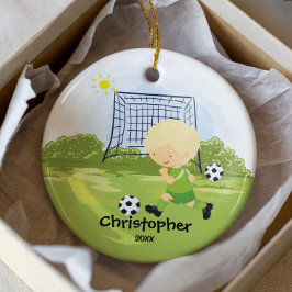 Niedlich Soccer Player Weihnachtsschmuck