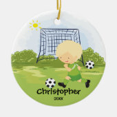 Niedlich Soccer Player Weihnachtsschmuck (Vorne)