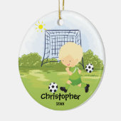 Niedlich Soccer Player Weihnachtsschmuck (Links)