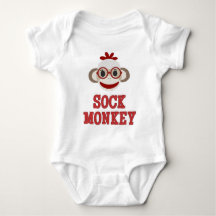 "Niedlich Sock Monkey" BABY BODYSUIT