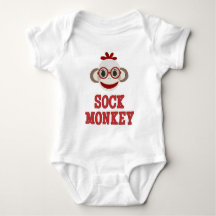 "Niedlich Sock Monkey" BABY BODYSUIT