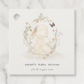 Niedlich Soft Baby Mum Bunny Floral Wreath Baby Du Geschenkanhänger (Vorderseite)