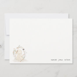 Niedlich Soft Baby Mum Bunny Floral Wreath Baby Du Mitteilungskarte