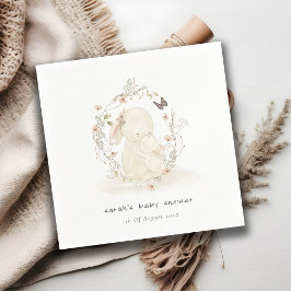 Niedlich Soft Baby Mum Bunny Floral Wreath Baby Du Serviette