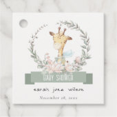 Niedlich Soft Safari Giraffe Blumengarnitur Kinder Geschenkanhänger (Vorderseite)