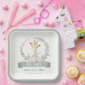 Niedlich Soft Safari Giraffe Blumengarnitur Kinder Pappteller (Party)