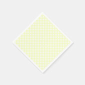 Niedlich Soft Yellow Gingham Pattern Serviette (Ecke)