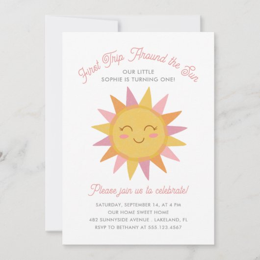 Niedlich Sonnenschein Erster Ausflug rund um die S Einladung (Vorderseite)