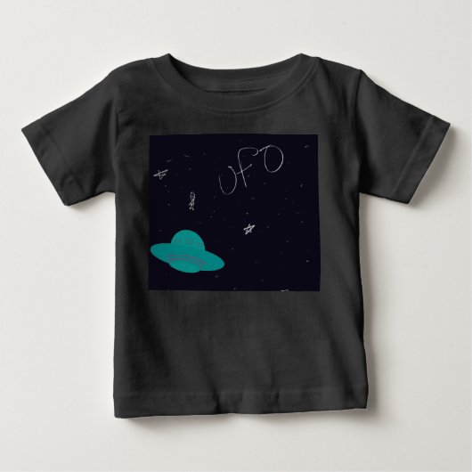 Niedlich Space Alien UFO T - Shirt (Vorderseite)
