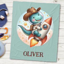 Niedlich Space Cowboy Dino Racing Space Rocket Fleecedecke