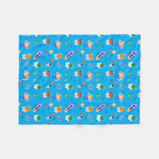 Niedlich-Space-Fleece-Blanket Fleecedecke (Vorderseite (Horizontal))