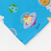 Niedlich-Space-Fleece-Blanket Fleecedecke (Ecke)