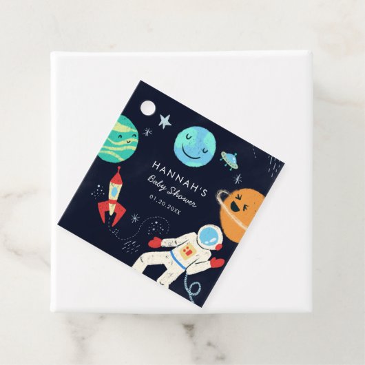 Niedlich Space Galaxy Babydusche Geschenkanhänger (Beispiel)