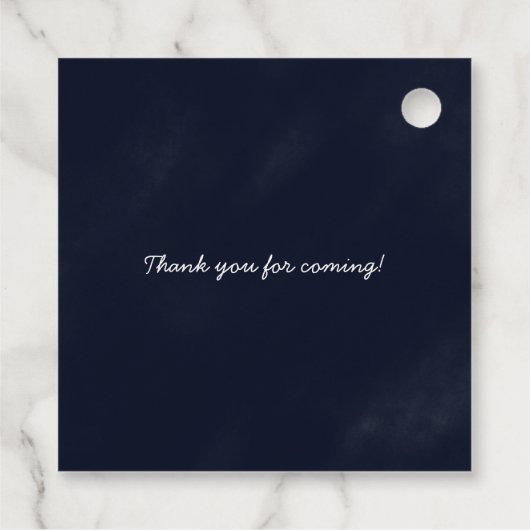 Niedlich Space Galaxy Babydusche Geschenkanhänger (Rückseite)