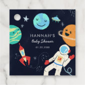 Niedlich Space Galaxy Babydusche Geschenkanhänger (Vorderseite)