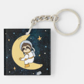 Niedlich Space Sloth Schlüsselanhänger (Rückseite)