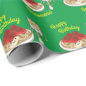 Niedlich Spaghetti Kindergeburtstag Party Kawaii Geschenkpapier (Rolleneckpunkt)