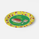 Niedlich Spaghetti Kindergeburtstag Party Kawaii Pappteller (Schrägansicht)