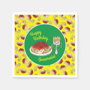 Niedlich Spaghetti Kindergeburtstag Party Kawaii Serviette