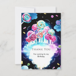 Niedlich Sparkling Candyland Geburtstag Dankeskarte
