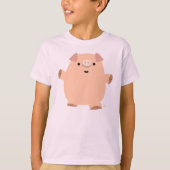 Niedlich Spaß Cartoon Schweinekinder T - Shirt (Vorderseite)