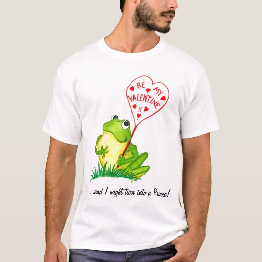 Niedlich Spaß Green Frog Valentine T - Shirt.. T-Shirt (Vorderseite)