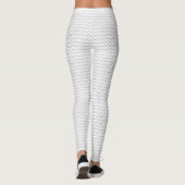 Niedlich Spaß Katze Zickzack Muster Schwarz-weiß Leggings (Rückseite)