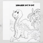 Niedlich Spaß Kinder Aktivität Dinosaurier Verbind (Vorne/Hinten)