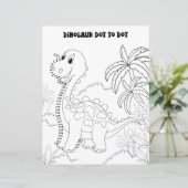 Niedlich Spaß Kinder Aktivität Dinosaurier Verbind (Stehend Vorderseite)