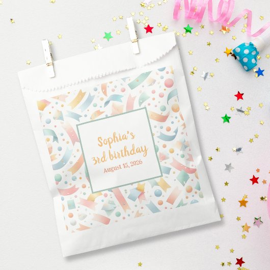 Niedlich Spaß Kinder Confetti Farbenfrohe Pastel G Geschenktütchen