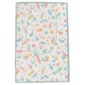 Niedlich Spaß Kinder Confetti Farbenfrohe Pastel G Mittlere Geschenktüte (Vorderseite)
