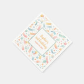 Niedlich Spaß Kinder Confetti Farbenfrohe Pastel G Serviette (Ecke)