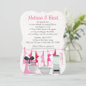 Niedlich Spaß Küche Lingerie Bridal Dusche Einladu Einladung (Stehend Vorderseite)