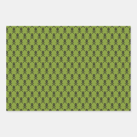 Niedlich Spaß Skeletton Halloween Geschenkpapier Set (Vorderseite 3)