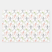 Niedlich Spaß Skeletton Halloween Geschenkpapier Set (Vorderseite)