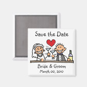 Niedlich Speichern der Datumsmagnete Magnet (Vorderseite/Rückseite)