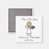 Niedlich speichern Sie das Datum Magnete Bride Bri Magnet (Vorderseite/Rückseite)