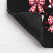 Niedlich Sphynx Cat Red Kariert Coquette Bow Chris Mousepad (Ecke)