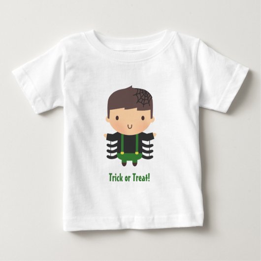 Niedlich Spider Boy, Baby Halloween Baby T-shirt (Vorderseite)