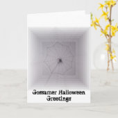 Niedlich Spider Gossamer Halloween Karte (Gelbe Blume)