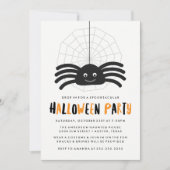 Niedlich Spider Halloween-Party Einladung (Vorderseite)