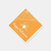 Niedlich Spider Happy Halloween Serviette (Ecke)